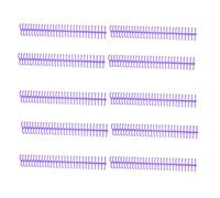 MUNEFE 10Pcs Spiral Binding Coil, Binding Spiral Sheet Coil, Capacity Spine Comb, Suitable for Offices, Classrooms, Libraries and Other Scenes (Purple)