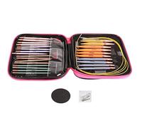 MUNEFE 13 Pairs Crochet Hook Set, Plastic Crochet Hooks, Crochet Kit for Beginners, Suitable for Knitting Socks, Sweaters, Hats, Etc