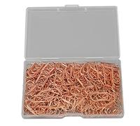 Munefe 150pcs Cutper civilles, petits trombones, trombones cardiaques pour organiser des fichiers, cahiers, signets, albums, etc. (Rose Gold)