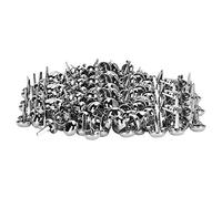 MUNEFE 200pcs 0.6in Bottom Studs Rivets, Mushroom Shape Nailheads, Studs Metalpurse Feet for Leather Craft Handbag Purse