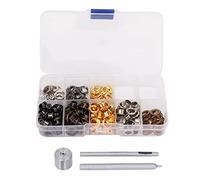 MUNEFE 3.5MM Grommet Tool Kit, Eyelet Grommet Kit, Metal Grommet Kit, Suitable for Making, Repairing and Decorating Leather Handicrafts