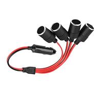 MUNEFE 4 Way Car chargering Cigarette Lighter, 1 to 4 Car Cigarette Lighter Splitter Adapter, Plug Socket Adapter 4 Way Splitter for Car, RV, SUV and Racing Car