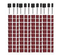 MUNEFE Bandes abrasives, outil de ponceuse à tambour en alliage d'aluminium, manchons de ponçage avec mandrins de tambour, ensemble de tambour de ponçage 132 pièces pour le