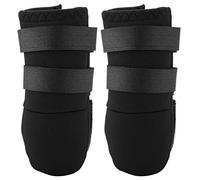 MUNEFE Bottes pour Chien, Chaussures antidérapantes pour Chien, Chaussures de Protection des Pattes de Chien en Plein air avec Sangles ajustées pour Les Jours de Neige d'hiver, chaussée (L)