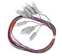 MUNEFE Cble Fibre Pigtail, Fibre Multimode SC/UPC, Fibre Multimode 12 Curs Avec Coque En PVC Pour Réseaux Locaux à Fibre Optique