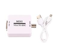 MUNEFE Convertisseur Vidéo VGA vers BNC, Botier Adaptateur Convertisseur Composite avec Cble USB, Convertisseur Vidéo pour Téléviseurs Et Ordinateurs