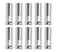 MUNEFE Couvercles De Douilles De Bougie En Métal, Tube De Base De Lampe à Bougie, Couvercles De Douilles De Bougie E14 Pour Accessoires D'éclairage De Lustre 10 Pièces(Argent)