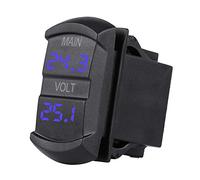 Munefe Digital Dual Voltmètre, voiture double voltmètre, double voltmètre LED pour motos, véhicules et bateaux All Terrain