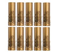 MUNEFE Douille Pour Lustre Ancien, Tube De Base De Lampe à Bougie, Bougie Lampe Titulaire Tube, Couvercles De Douilles De Bougie en Métal Pour Prise De Lumière E14 (10 Pièces Or Bronze 25x80mm)
