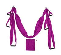 MUNEFE Ensemble de balançoire de Yoga aérien, hamac de Yoga, Ensemble de balançoire de Yoga, kit de hamac de Yoga Solide, adapté à Une Utilisation intérieure et extérieure (Violet)