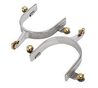 MUNEFE Éperons de Cheval d'équitation en Acier Inoxydable, éperons de Cheval d'équitation, éperons de Cheval Westerns, adaptés à l'entraînement au Lasso et aux manœuvres complexes