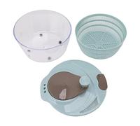 MUNEFE Essoreuse à Salade, Laveuse à Légumes Rotative, Bol Essoreuse pour Laveuse de Fruits, Adaptée au Lavement des Légumes et des Fruits (Bleue)