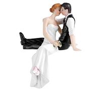 MUNEFE Figurine pour Couple de Mariage, Figurine en Résine pour Gâteau de Mariage, Décoration de Gâteau de Mariage pour Fiançailles, Anniversaire, Fêtes de Mariage