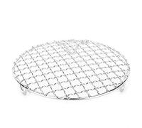 MUNEFE Grille de cuisson ronde, grille de barbecue antiadhésive en acier inoxydable, filet de barbecue en fil croisé pour barbecue, viande grillée