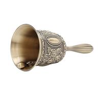 MUNEFE Hand Bell, Zinc Alloy Handbell, Rose Pattern Dinner Hotel Calls Handbell for Dinner Bells, Class Begin, Training Pets