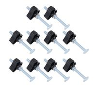 MUNEFE Kit de boutons de rail en T, 10 jeux de boutons de rail en T, kit de boulons filetés et de rondelles d'écrou en acier inoxydable M8 x 100 mm pour fixation de gabarit de