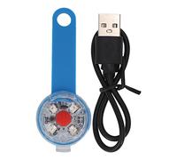 MUNEFE LED Dog Light, Pendant USB Rechargeable IPX7 3 Light Modes Dog Collar Light for Pet Bag Bike (Blue)