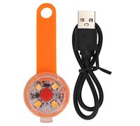 MUNEFE LED Dog Light, Pendant USB Rechargeable IPX7 3 Light Modes Dog Collar Light for Pet Bag Bike (Orange)