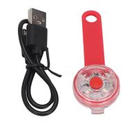 MUNEFE LED Dog Light, Pendant USB Rechargeable IPX7 3 Light Modes Dog Collar Light for Pet Bag Bike (Red)