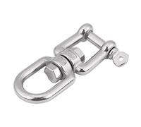 MUNEFE Lien pivotant Lourde, Manille pivotante, Bague pivotant en Acier Inoxydable Appareil de Rouleau de roulement pour Le Remplacement (6mm)