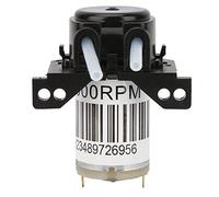 MUNEFE Micro Peristaltic Pump, DIY Pump Peristaltic with Connector, Miniature Silent Peristaltic Pump for Experimental Biochemical Analysis (6V) (6V right angle black)