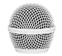 MUNEFE Microphone Grille Ball Head, Microphone Head Replacement, Grille Mic Replacement Ball Head for SM58S SM58LC BETA58 BETA58A SA M30 SV100 UT2 PGX24 SLX4 (White)