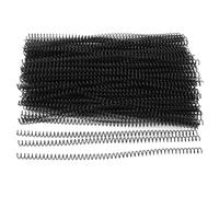 MUNEFE Paquet de 100 bobines de reliure à spirale en plastique, épines de reliure à spirale, 48 boucles, pas 4:1, épines de reliure à double fil pour reliure de papier de bureau (Noir)