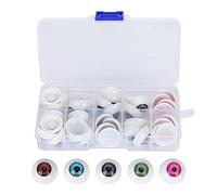 MUNEFE Plastic Doll Brounds, Yeux de poupée colorés, Globes oculaires pour l'artisanat, adaptés aux poupées, marionnettes, Couture et projets d'art au Crochet (20mm40 Pro Box)