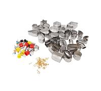 MUNEFE Polymer Clay Earring Kit, Polymer Clay Earring Making Kit, 136Pcs Polymer Clay Cutters Kit for Sculpture, Cakes Decorations
