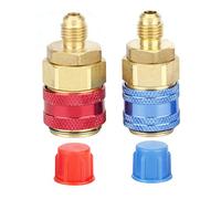 MUNEFE R134a Coupleur rapide droit, ensemble d'adaptateurs de coupleur rapide R134A, connecteur de coupleur rapide à basse pression à haute pression R134A pour la climatisontion