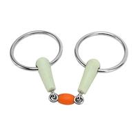 MUNEFE Stainless Steel Horse Bit, Horse Mouth Snaffle Bit, Horse Snaffle Roller for Helping Riders to Control Horses More Easily and Confidently