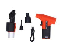 MUNEFE Turbo Jets Blower, Compressed Air Duster, Electric Air Duster, Suitable for Outdoor Sports, Camping, Travel, Etc (Red)