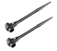 MUNGHOK Lot de 2 clés à cliquet réversible 19/22 mm pour échafaudage chafaudage droite/gauche en acier CR-V - Longueur 315 mm - Double cliquet professionnel