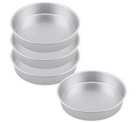 MUNGHOK Lot de 4 moules à gâteau ronds de 24 cm de haut - 5 cm de haut - En aluminium antiadhésif - Pour anniversaire, mariage - Passe au lave-vaisselle