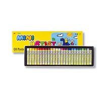 Mungyo - Crayons Pastel à l'Huile Mini Artiste - 25 Couleurs Intenses Assorties - 8 mm - Pour Milieux Scolaires - Paquet de 25