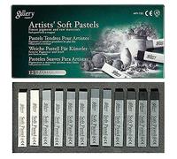 Mungyo Gallery Soft Pastel Squares Cardboard Box Set of 12 - Greys by