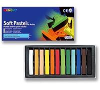 Mungyo Set de 12 Crayons secs carrés Basique