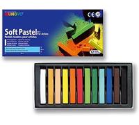 Mungyo Set de 12 Crayons secs carrés Basique