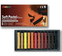 Mungyo Set de 12 Crayons secs carrés Basique