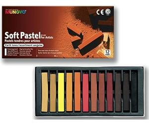 Mungyo Set de 12 Crayons secs carrés Sanguine