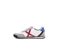 MUNICH Baskets basses 'Riber' saphir / marron châtaigne / gris / rouge / blanc, Taille 40