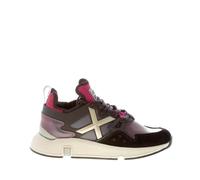 MUNICH chaussures femme Clik 31 sneaker Black and purple suede technical fabrics