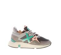 MUNICH chaussures femme Clik 34 sneaker Grey suede and mesh tech fabric