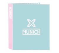 MUNICH HEAVEN Classeur à 4 anneaux, idéal pour les enfants de différents âges, confortable et polyvalent, qualité et résistance, 27 x 6 x 33 cm, couleur bleu ciel, bleu ciel, Estándar, Décontracté