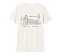 Munich, Musée Allemand, Dessin à la Main, Allemagne T-Shirt Haut de Gamme