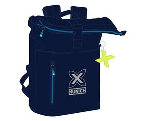 Munich Nautic - Sac à dos avec rabat pour ordinateur portable de 15,6", idéal pour différents âges, confortable et polyvalent, qualité et résistance, 28 x 13 x 42 cm, couleur bleu marine
