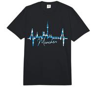 Munich Skyline Battement de Cœur München J'aime Munich Comfort Colors Adult Heavyweight T-Shirt