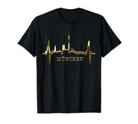 Munich Skyline Battement de Cœur München J'aime Munich T-Shirt