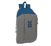 MUNICH STREET - Mini sac à dos pour un usage quotidien, idéal pour les enfants de différents âges, confortable et polyvalent, qualité et résistance, 22 x 10 x 39 cm, gris/bleu, M, Décontracté