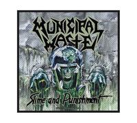 Municipal Waste Patch Slime And Punishment Band Logo Nouveau Officiel Woven Sew Size Accessory Size